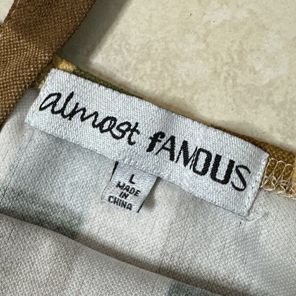 Vintage Almost Famous Plaid Romper Large Y2K Cottagecore Boho Sleeveless Wrap - Picture 6 of 8